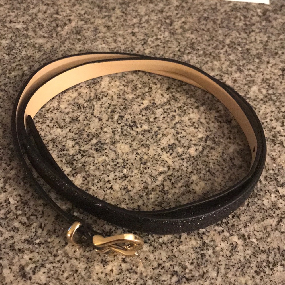 Black Sparkly Belt NWOT